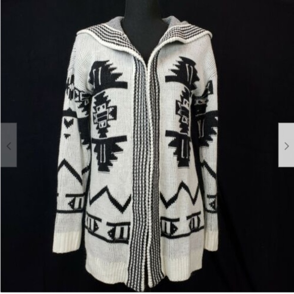 Hippie Rose -Long Hooded Cardigan Sweater Junior M - Picture 1 of 6